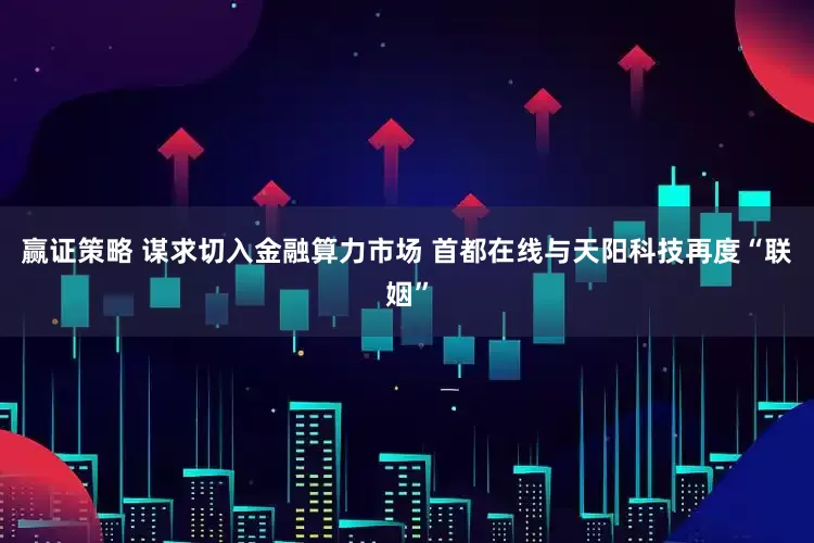 赢证策略 谋求切入金融算力市场 首都在线与天阳科技再度“联姻”